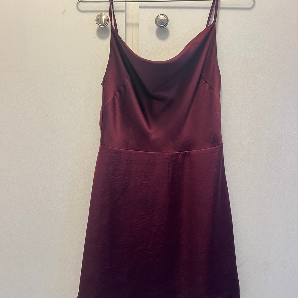 Elegant Burgundy Slip Dress